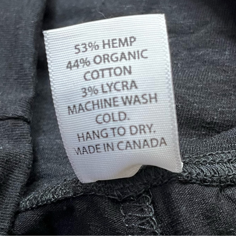 ❌ SOLD. ETSY ZYZA Hemp/Organic Cotton High Rise Shorts | Black | Size M - Picture 5 of 7
